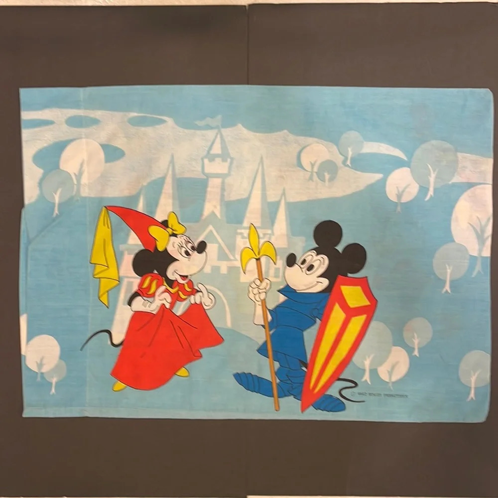 Disney vintage blue standard pillowcase